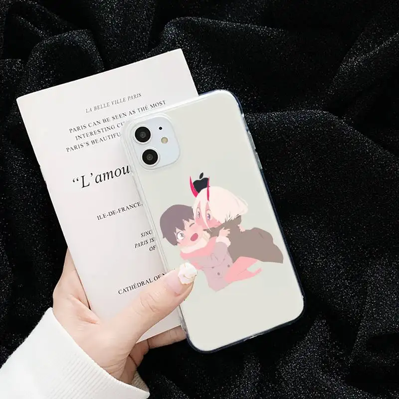 

Sexy anime girl Two zero lovely Pink Phone Cases Transparent for iPhone 6 7 8 11 12 s mini pro X XS XR MAX Plus funda shell