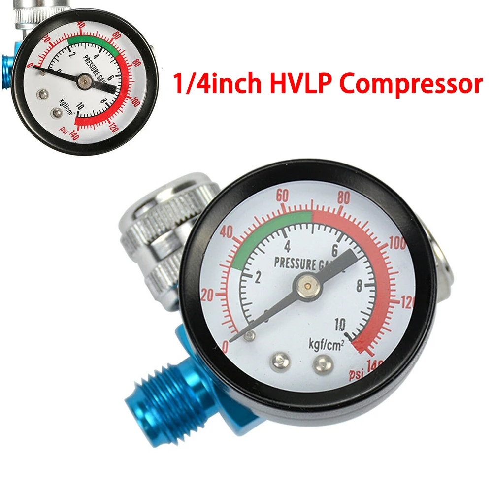 

Dropshipping Digital Air Pressure Regulator Gauge Spray Gun& 1/4inch HVLP Compressor 140PSI High Quality