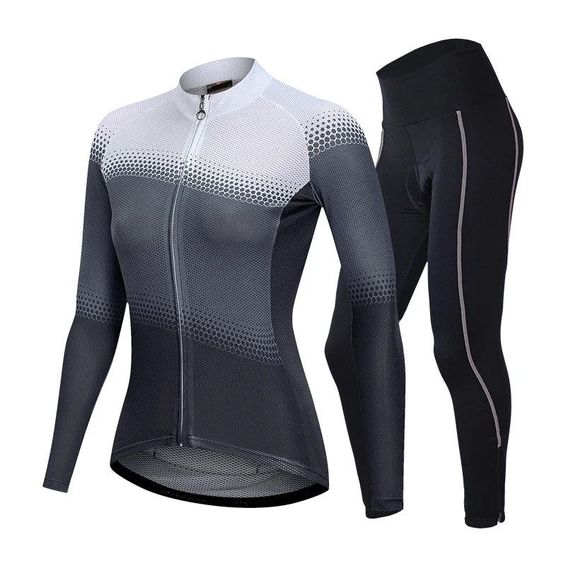 

2021 Women's Cycling Clothing Sets Long Sleeve Cycling Jersey Sets Breathable Mountain Bike Clothing For Women