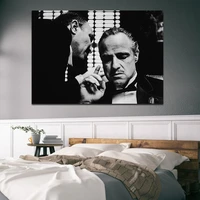 movie the godfather posters and prints classic figure pictures wall art canvas painting for bedroom home decoration