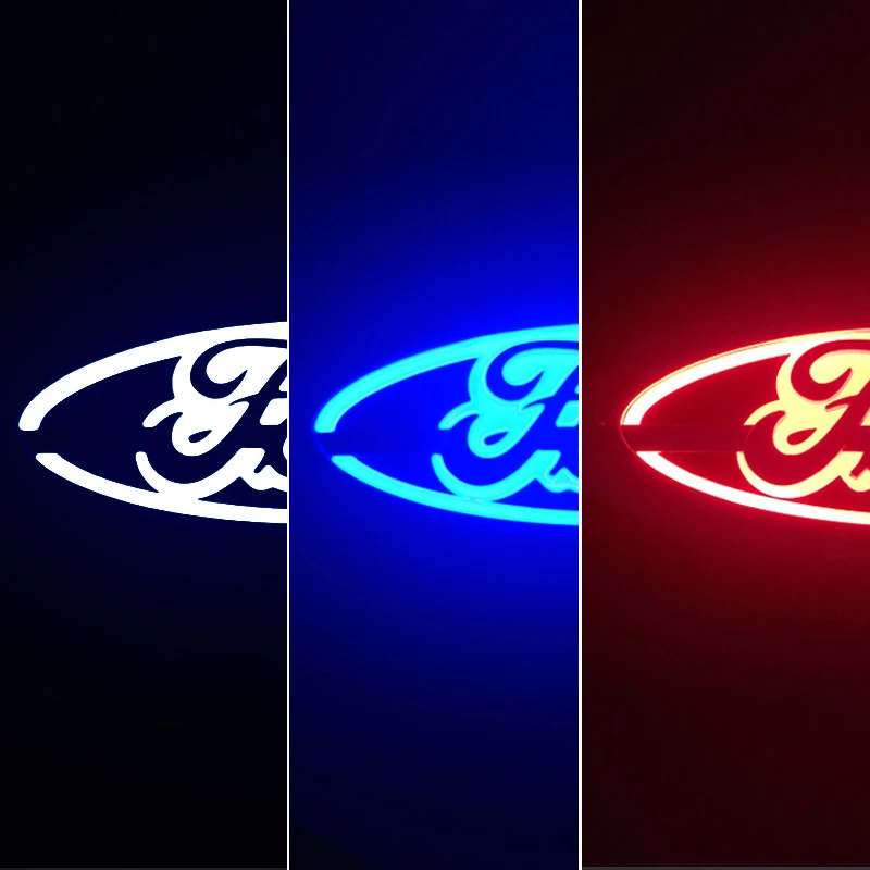 5D эмблема для автомобильного стайлинга Знак логотипа свет для Ford mondeo mk4 mondeo Фокус 2 mk4 Fusion focus mk1 mk2 СВЕТОДИОДНЫЙ ЭМБЛЕМА/Бейдж/логотип света