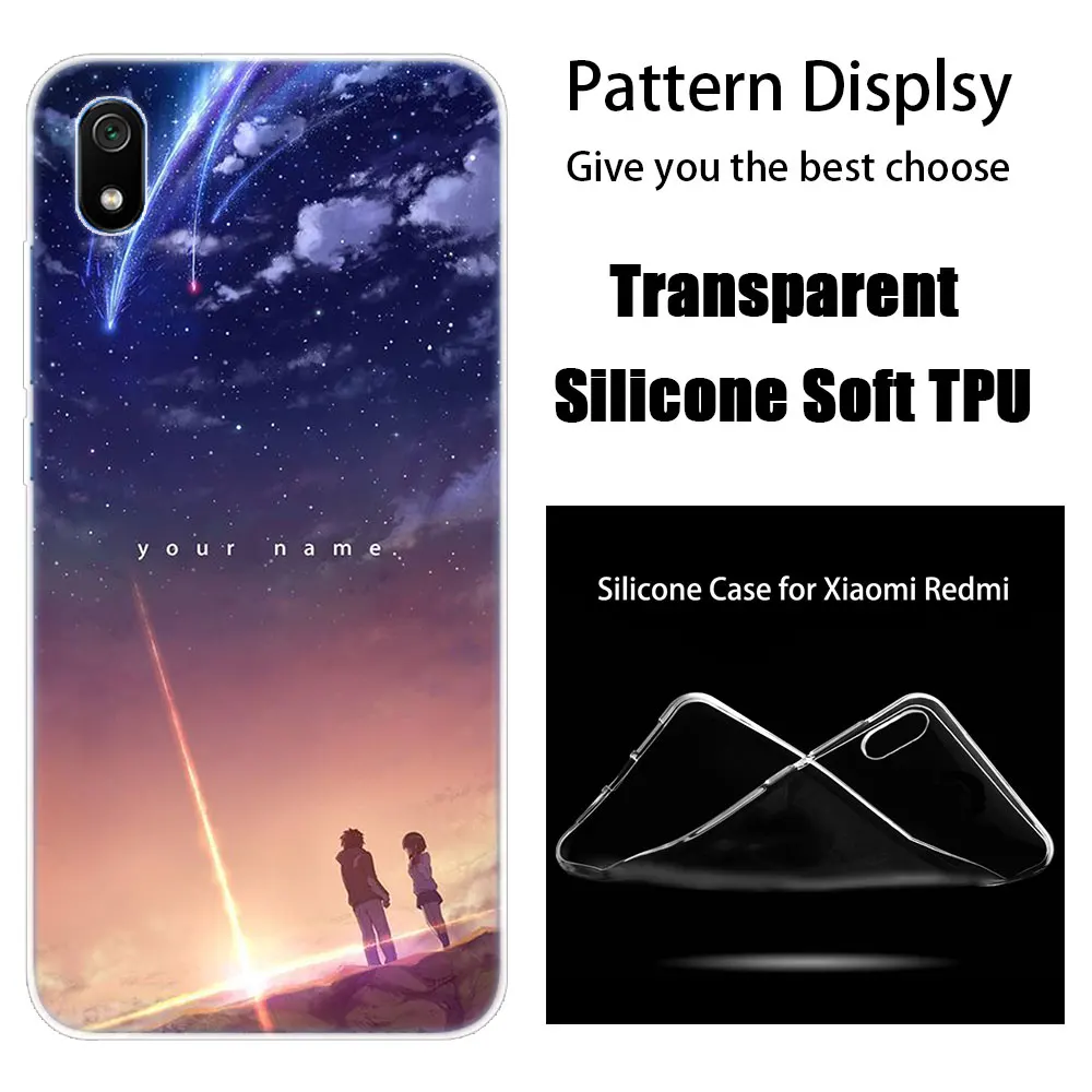 Роскошный силиконовый чехол аниме ваше имя Kimi no Na wa для Xiaomi Redmi K20 Pro 7 7A 6 6A 4X5 Plus S2 GO Note 8 7 6 5 Pro 4