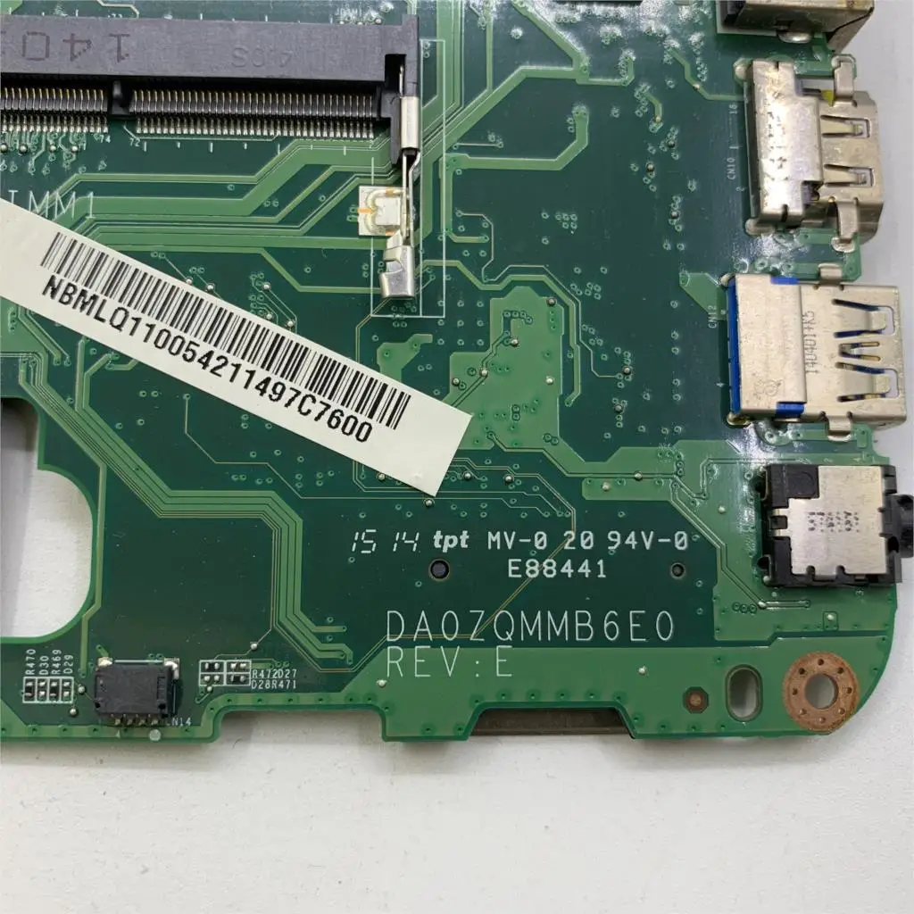 

KEFU DA0ZQMMB6E0 ACER Aspire E5-411 E5-411G Laptop Motherboard NBMLQ11006 DDR3 100% Tested AMD Integrated 90 Days V5-411G HM70