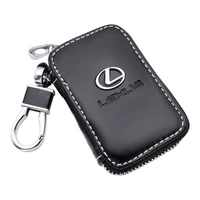 1pcs car metal keychain leather key ring 3d logo key case car styling for lexus rx 300 is 250 300 gx 400 460 ux 200 nx lx gs es