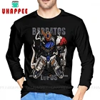 Мужская футболка с длинным рукавом и принтом, большого размера