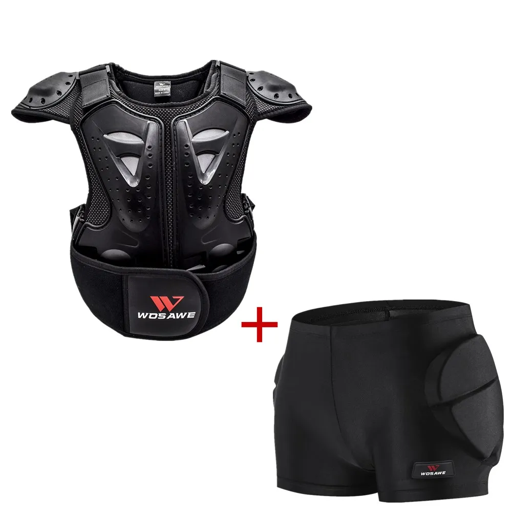 2Pcs Set WOSAWE Детские Налокотники и наколенники мотоциклетные бронежилет шорты для велоспорта Защитное снаряжение MTB Joelheira наколенники протектор - Цвет: 2Pcs Set