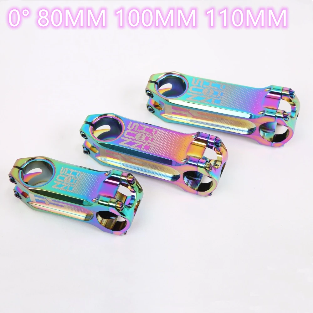Велосипедный шток радужного горного велосипеда полный CNC руль 0 градусов 80/100/110 мм