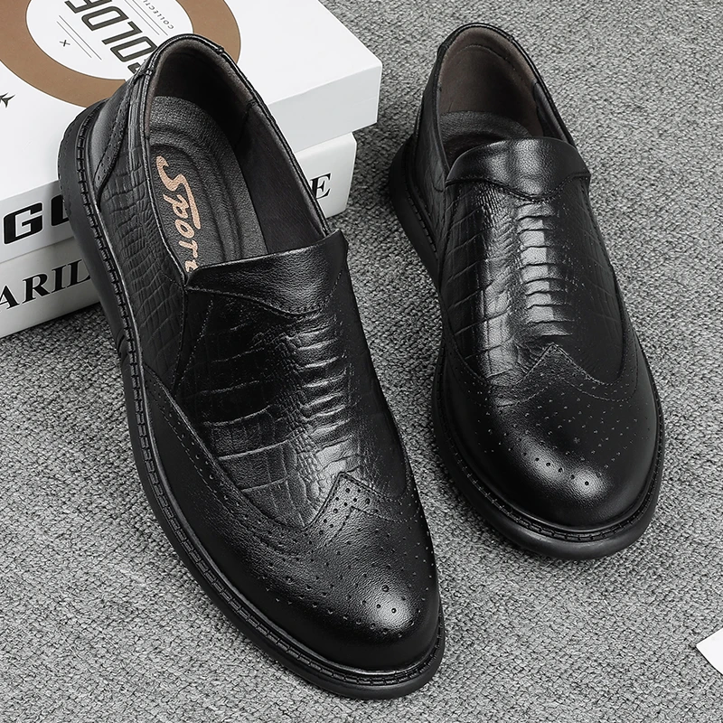 

Men Casual Shoes Men Black Casual Shoes Men's Leather Sapatos Zapatos Hombre Cuero Spring For Shoe Man Fashion Leisure