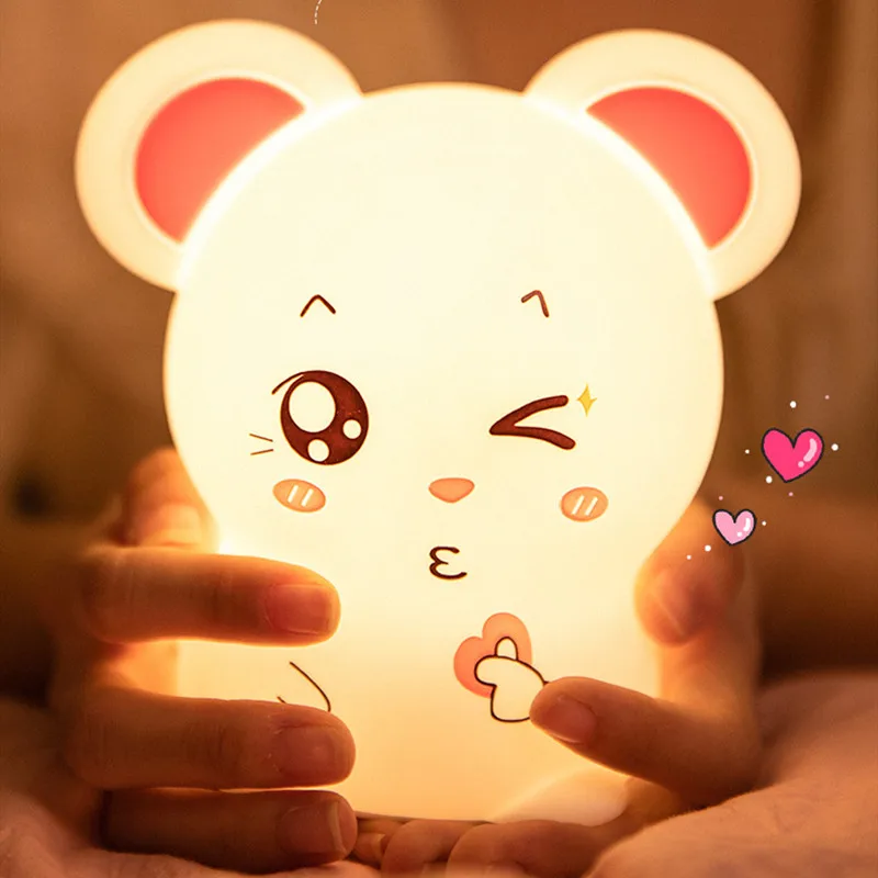 7 цветов силиконовая Мягкая светодиодная ночная лампа с пультом дистанционного