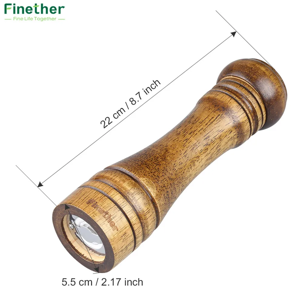 Finether перца 8 7 дюймовые классическая деревянная перечный соус специи соль