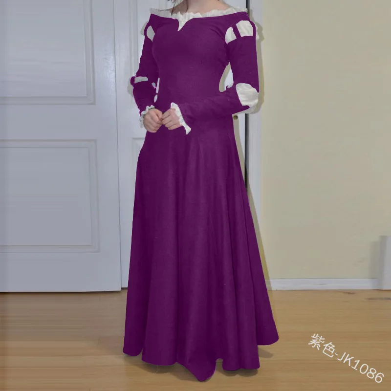 Женское платье осенне-зимнее с длинным рукавом кружевное ажурное приталенное