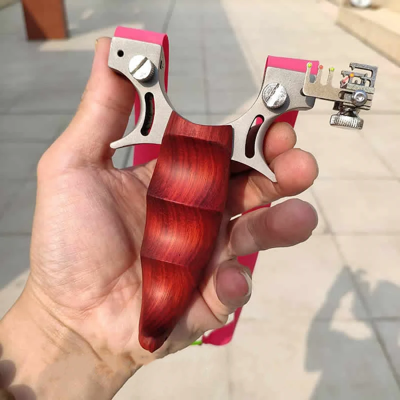 Рогатка охотничья из нержавеющей стали + деревянная ручка с механическим