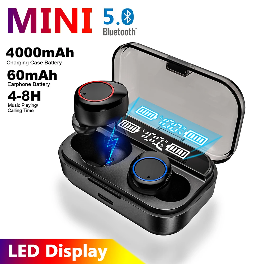 Беспроводные наушники X11 TWS Bluetooth 5 0 спортивные с защитой от пота сенсорные