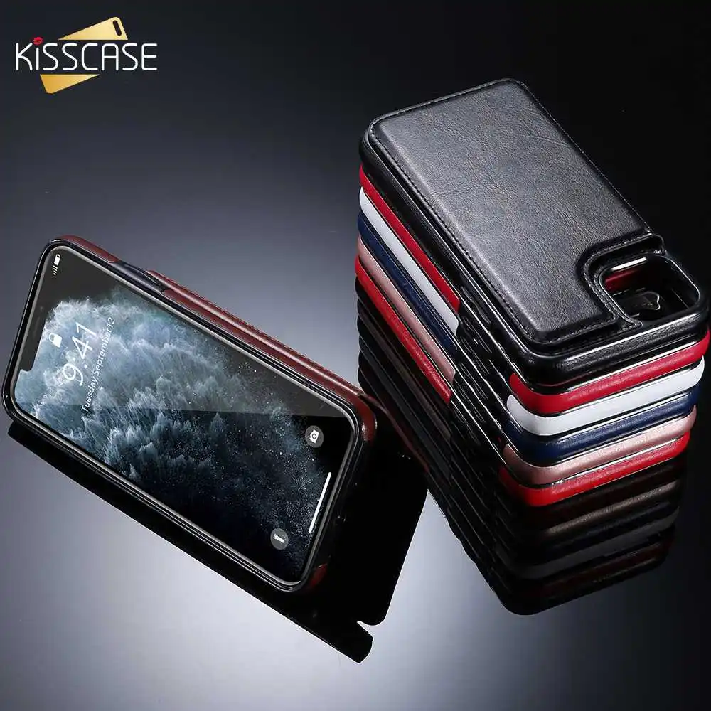 Чехол KISSCASE из искусственной кожи в стиле ретро для iPhone 11 Pro Max XR 7 8 Plus чехол