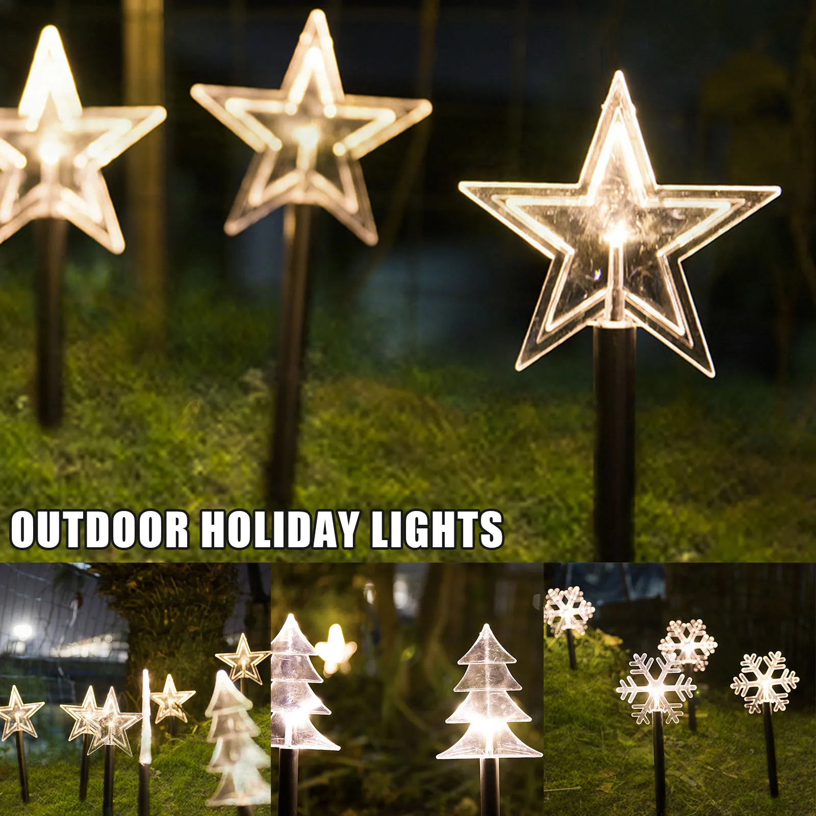 

Christmas Stake Lights Decorative Energy Saving Waterproof Pathway Lights Christmas Decorations Outdoor Garden JA55