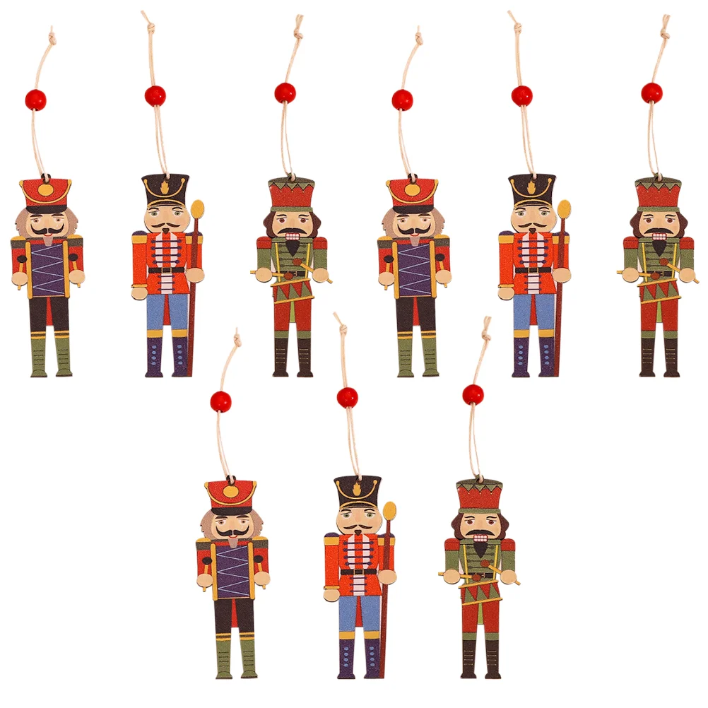 

9pcs Decorative Nutcracker Puppet Adornments Nutcracker Puppet Hanging Decor