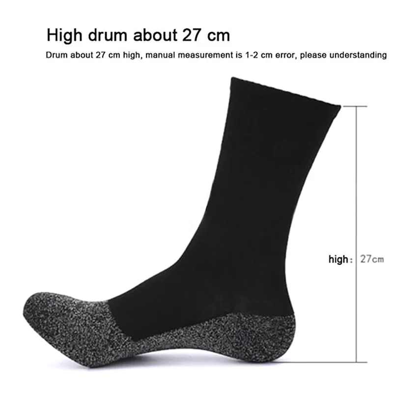 1Pair Winter Thermal Heated Socks Aluminized Fibers Elastic Thicken Women Men Tube Socks Ski Moisture Floor Sleeping Socks