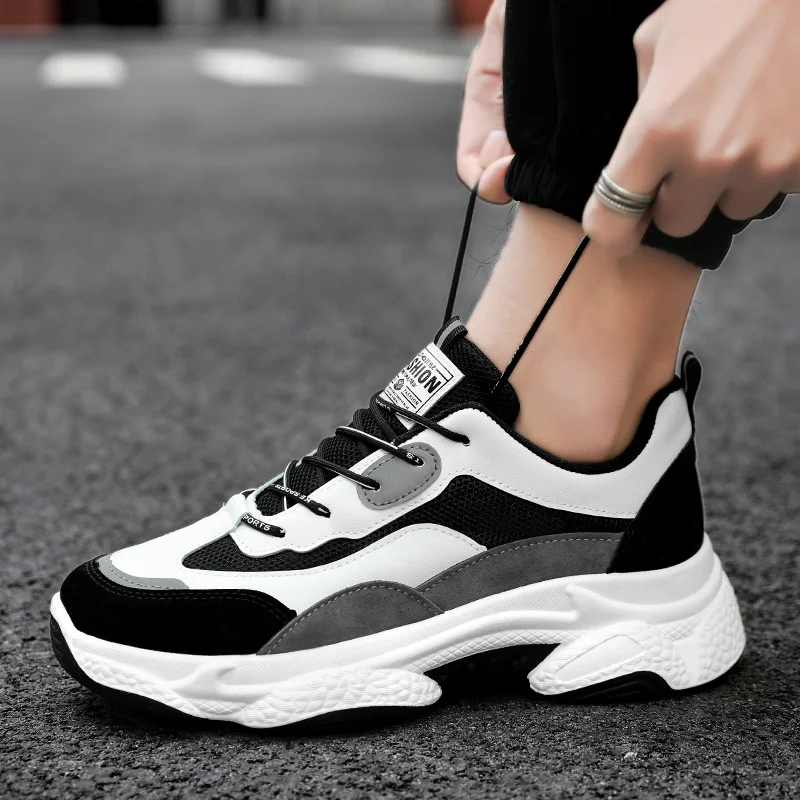 

Кроссовки мужские легкие на шнуровке, дышащие Сникерсы для тенниса, повседневная спортивная обувь для бега и баскетбола, легкие, Нескользящ...