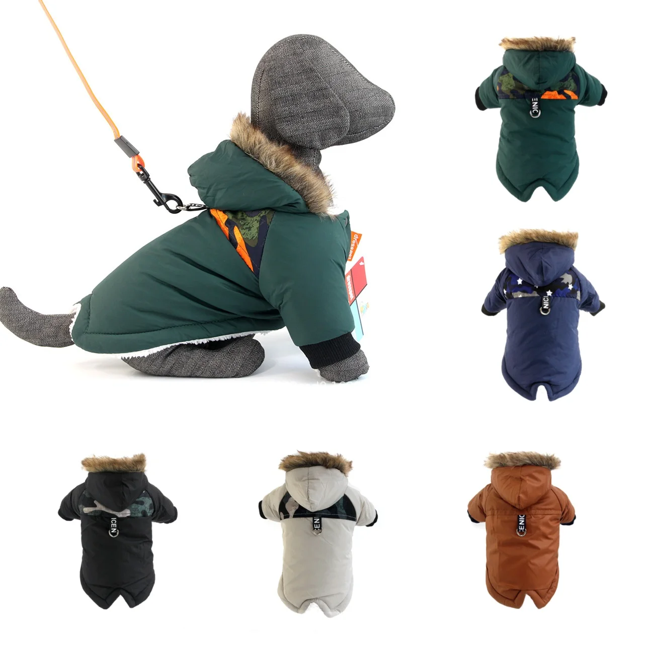 

Зимняя одежда для собак, очень теплая куртка, толстое хлопковое пальто, водонепроницаемая Толстовка для маленьких собак, толстовка для дома...