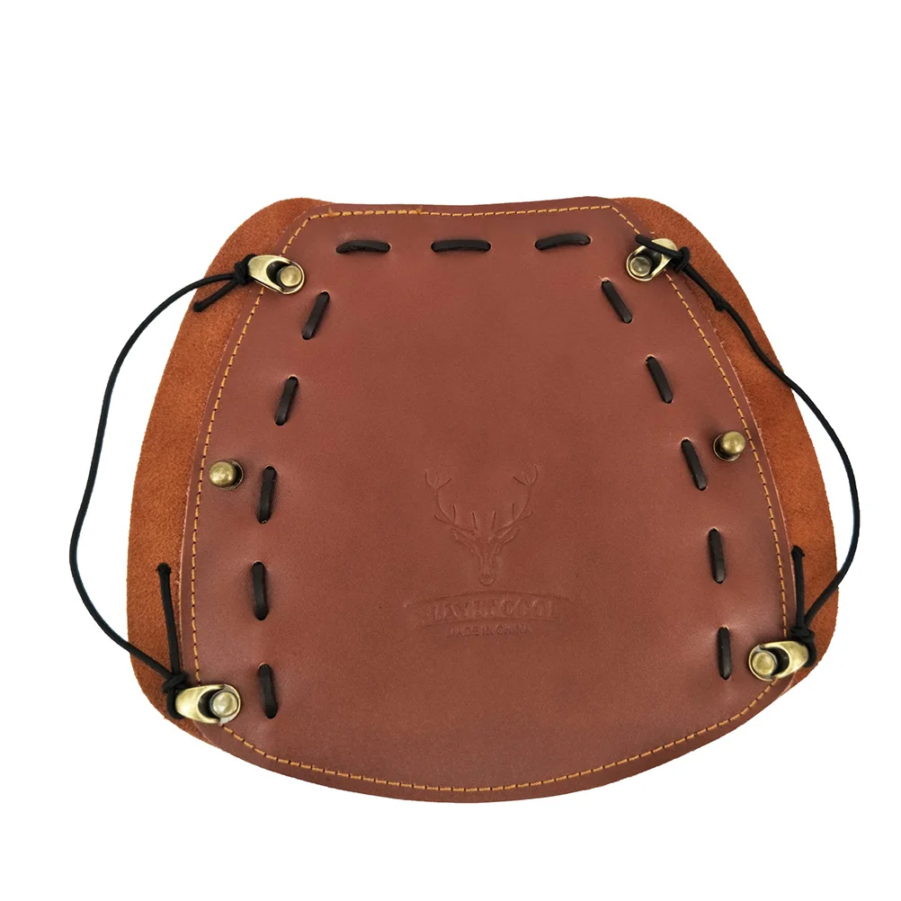 

Traditional Cow Leather Safe Strap Armband Adjustable Archery Arm Guard Accessory for Protection