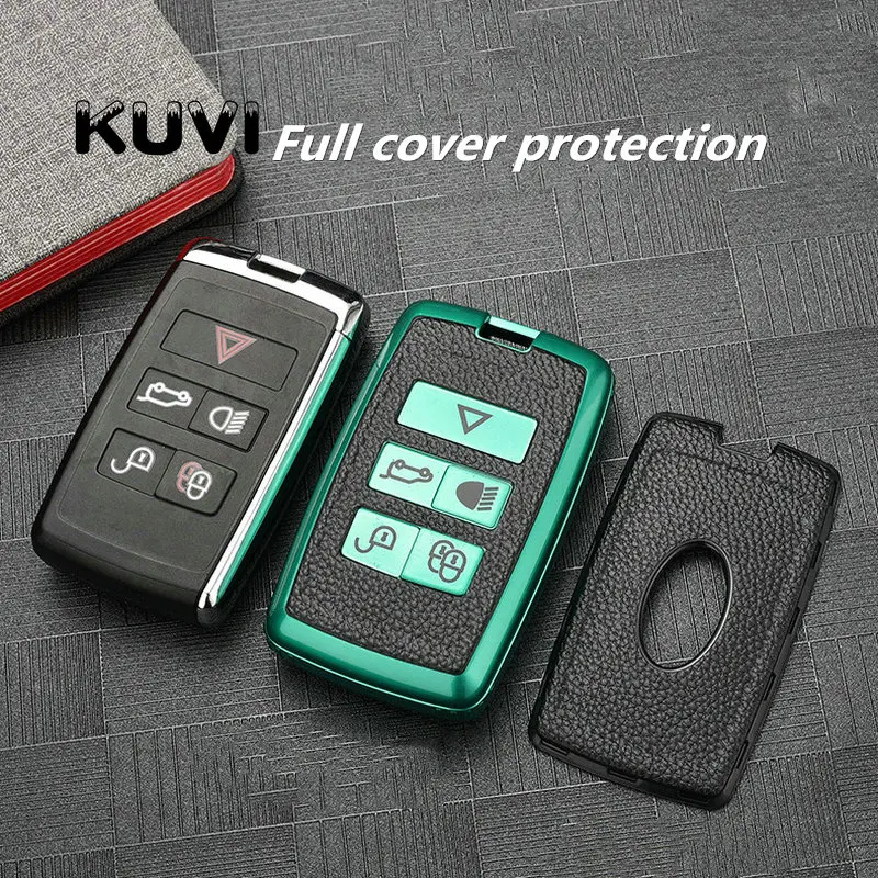 Кожаный чехол для автомобильных ключей брелок Land Rover Range 5 Discovery Sport 2018 2019 2020 Jaguar XEL