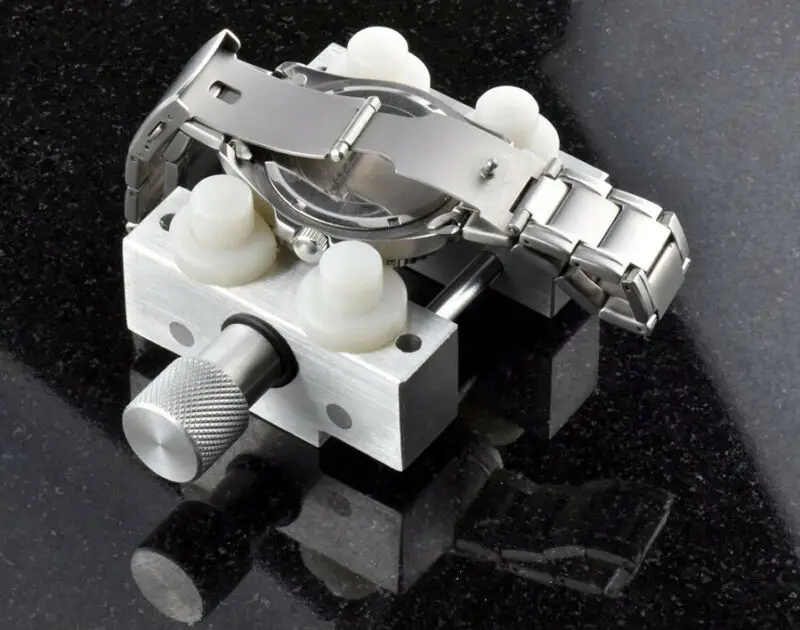 

16 Holes Adjustable Aluminum Watch Case Movement Holder Vise Clamp Repair Tool