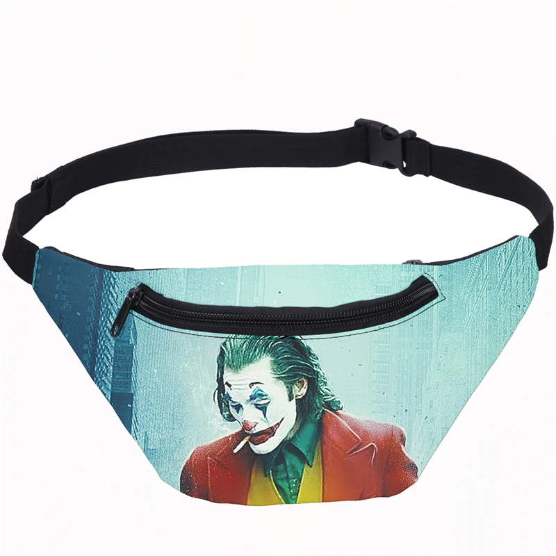 

VEEVANV Waterproof Men Waist Bags Phone Chest Belt Bag Female Fashion Designer Fanny Packs The Joker Printing Belly Waist Pack