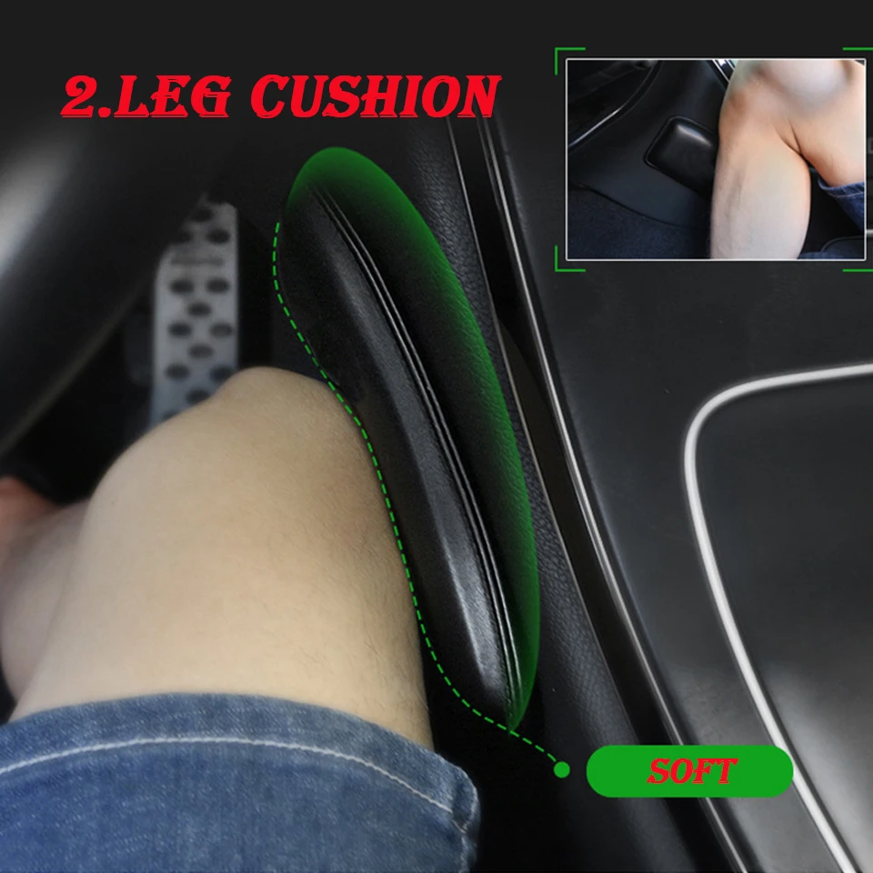 Автомобильный кожаный наколенник подушка для сиденья подлокотник двери бедра
