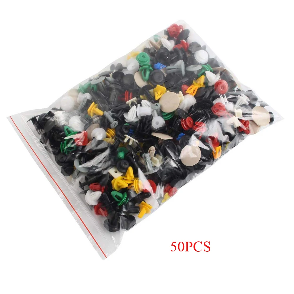 

50pcs 100pcs 200pcs Universal Mixed Auto Fastener Car Bumper Clips Retainer Car Fastener Rivet Door Panel Liner For All Car