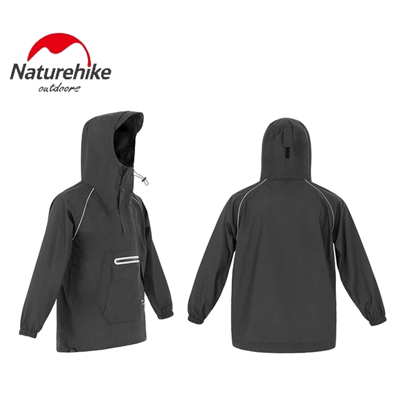 

Водонепроницаемый плащ для взрослых Naturehike, модный портативный дождевик для улицы, для женщин и мужчин, с капюшоном, для хайкинга, путешестви...