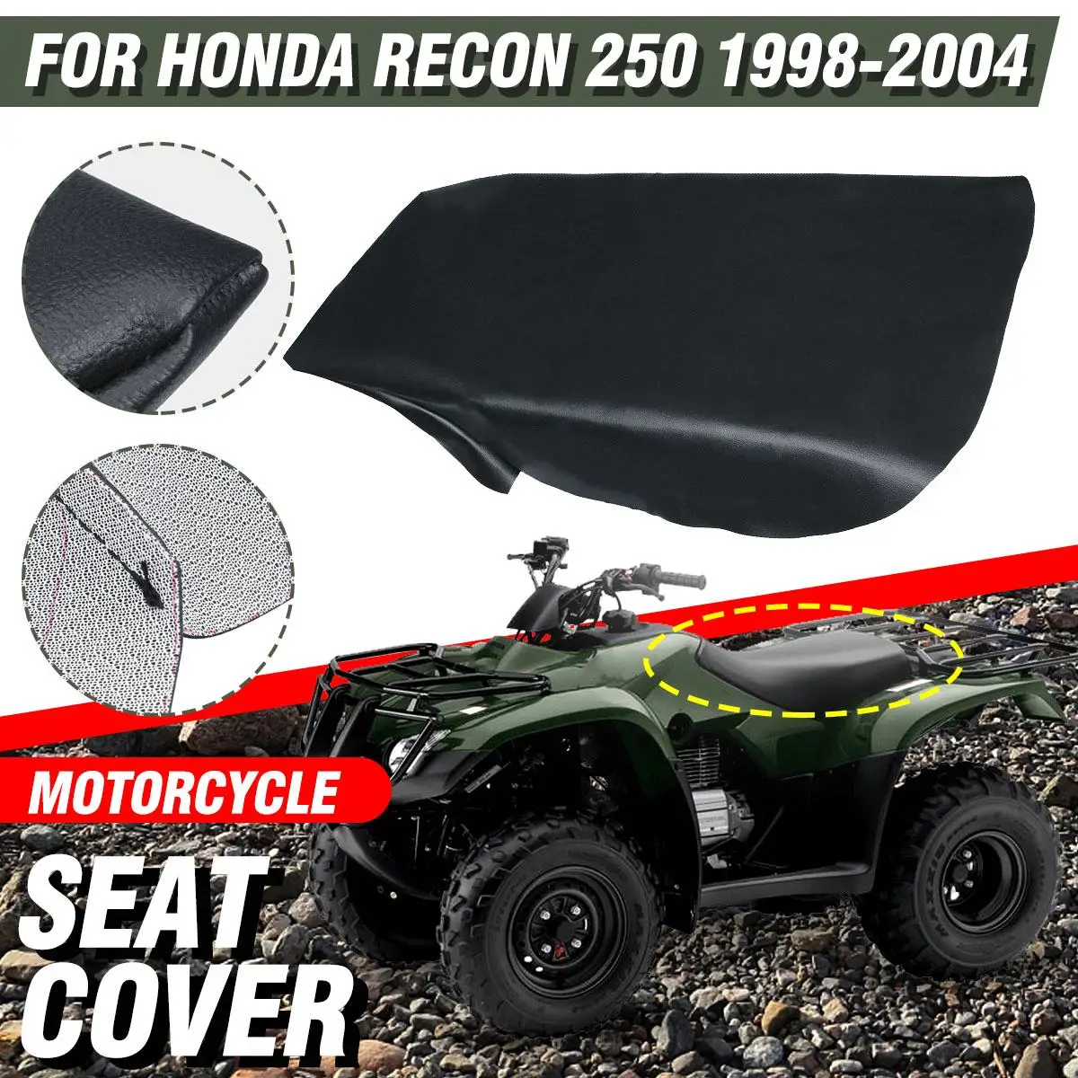 

ATV Quad мягкий чехол из искусственной кожи протектор подушки сиденья для Honda Recon 250 1998 1999 2000 2001 2002 2003 2004