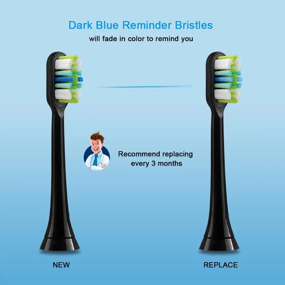 8 шт. сменные насадки для зубных щеток Phillips Sonicare совместимы с алмазной очисткой