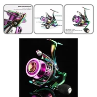 spinning fishing wheel gapless one key backstop switch chameleon paint spinning fishing reel for angling