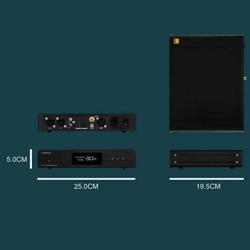 TOPPING D70 декодер AK4497 * 2 DAC AK4118 XMOS XU208 DSD512 Native 32 бит/768 кГц Hi Res аудио с декодером