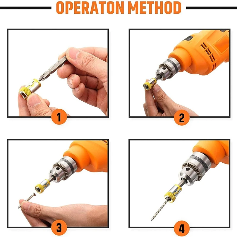 

10 Pack Magnetic Screw Ring Bit, Screwdriver Head Magnetic Ring Removable for 1/4 Inch Screwdriver and Power Bits