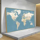 Современная Карта мира, картина, надёжный холст, художественная Настенная картина для гостиной, спальни, офиса, Современное украшение для дома, постер