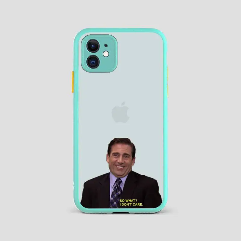 toplbpcs michael scott the office phone case for iphone x xr xs 7 8 plus 11 12 13 pro max 13mini translucent matte shockproof free global shipping