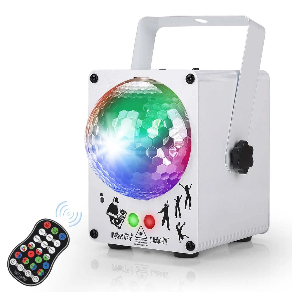 

RGB Stage Light with Remote Controller 60 Pattern Lighting Sound Control LED Projector Lamp for Active Disco Party