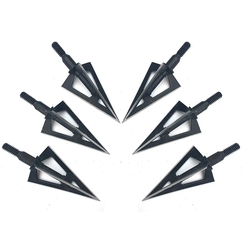 Hunting Arrow Bolts 100 Grain Arrowhead Tip Point Telflon Surface Treatment Broadhead Bow Beast Head 3 Blad | Спорт и развлечения