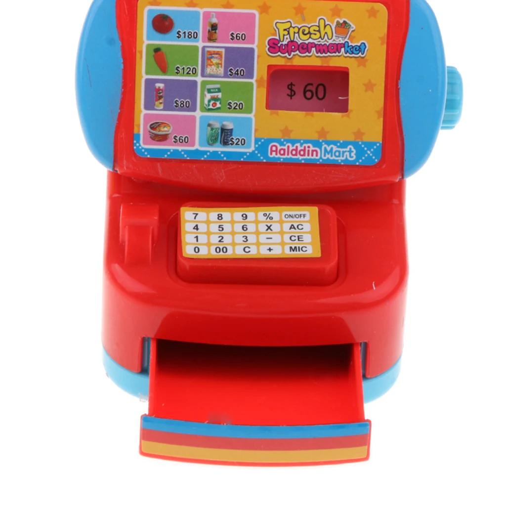 Игровой набор для супермаркета игровой кассового аппарата с тележкой и