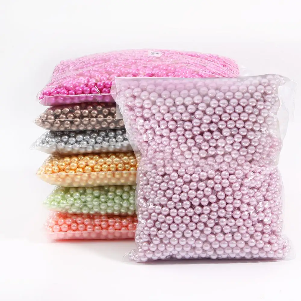

3/4/6/8/10mm Round Multi Color No Hole Acrylic Imitation pearl beads Loose beads For DIY Scrapbook Decoration Crafts Making