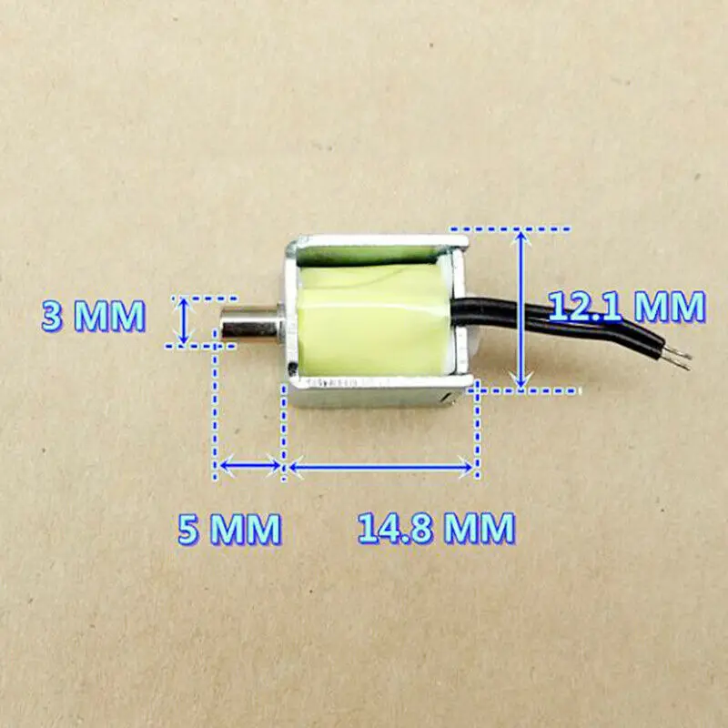 Постоянный ток 3 В нормально открытый микро Соленоидный клапан N/O 100mA 0 15 Вт Dia.