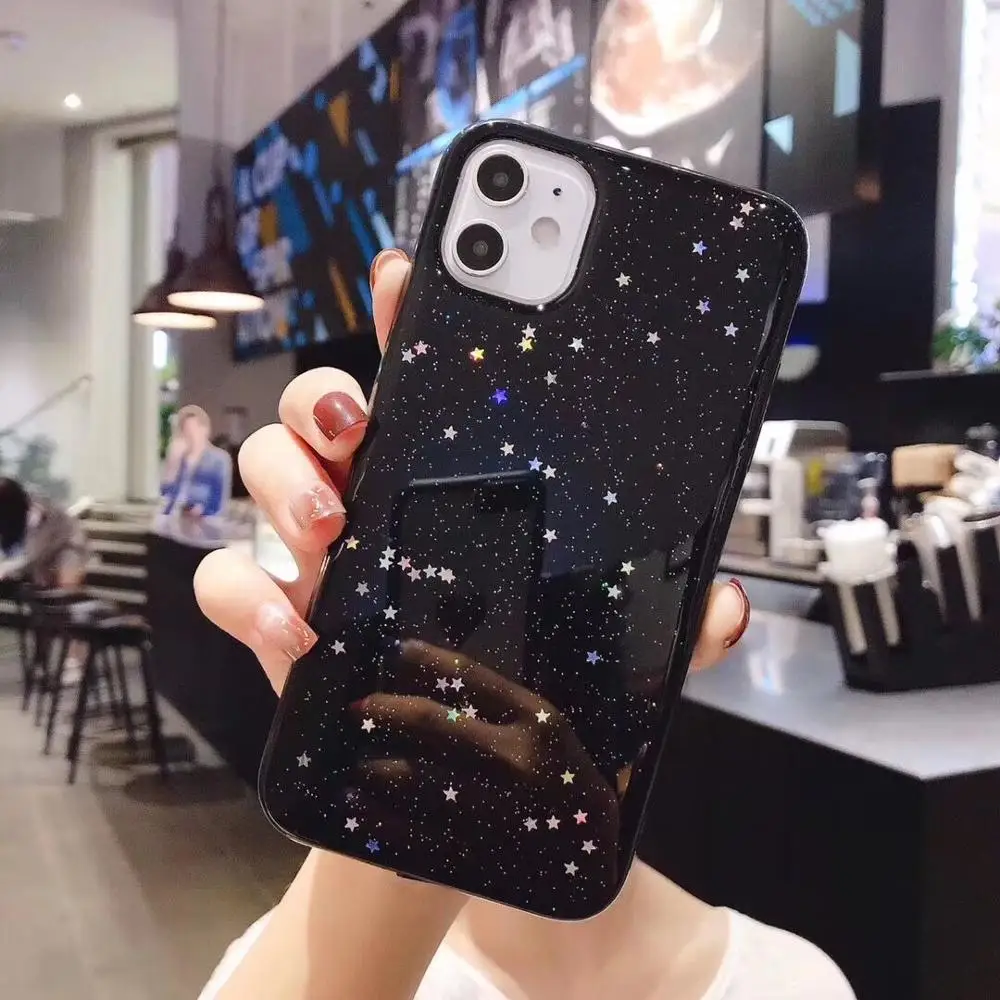 Прозрачный мягкий чехол LOVECOM из ТПУ для iPhone 11 Pro Max XR XS 6 6S 7 8 Plus блестящий