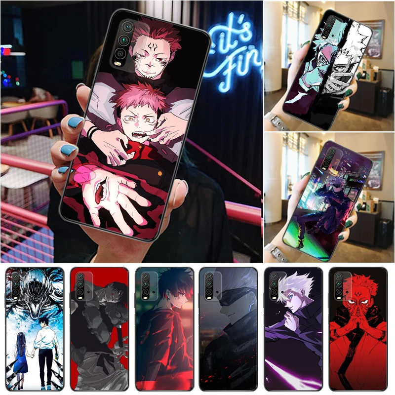 

Jujutsu Kaisen Sukuna Fushiguro Megumi Yuji Itadori Satoru Gojo Phone Case For Xiaomi Redmi 9 9T 9A Pro Cases Carcasa