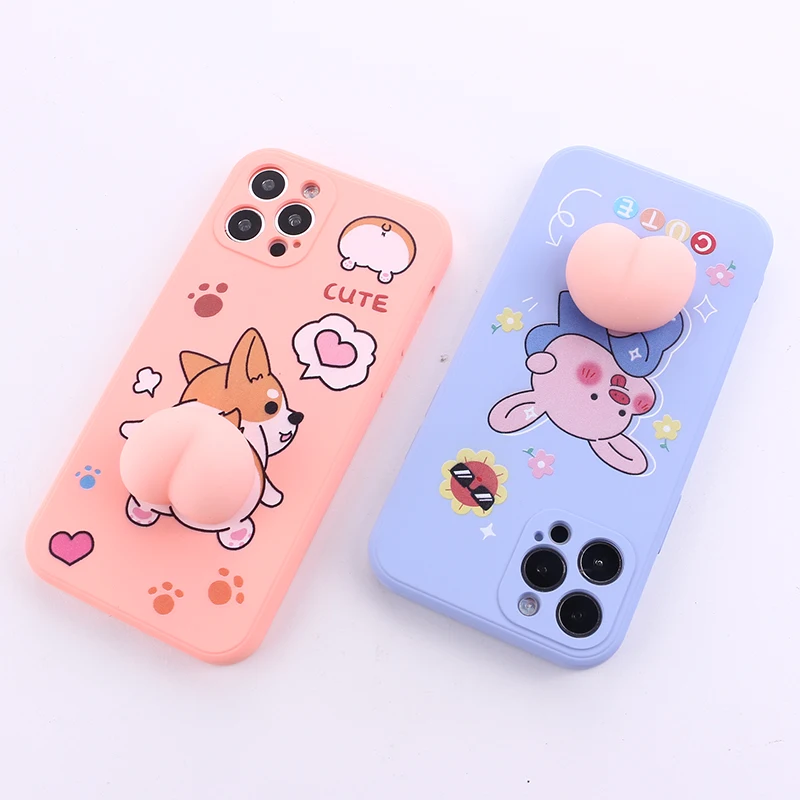 

Funny Unzip Pinch Phone Case For iphone12 Mini 11 Pro max XR X XS 7 8P Luxury Liquid Sili Cute And Creative Protective Coque