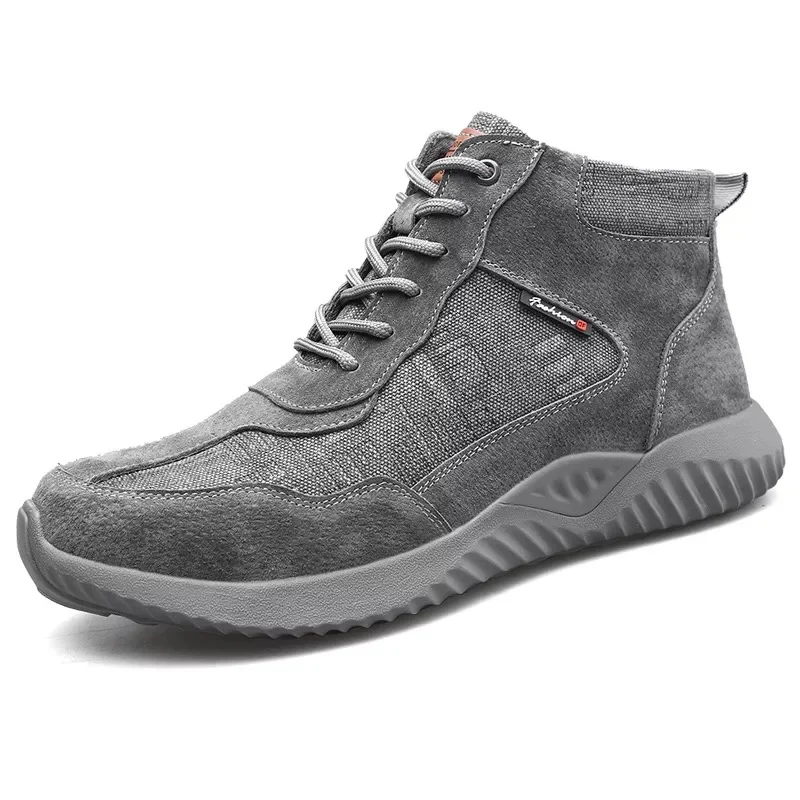 

dewbest New men Fashion Safety Shoes Breathable Anti-smashing steel toe caps Anti-piercing fiber Indestructible mens work Shoes