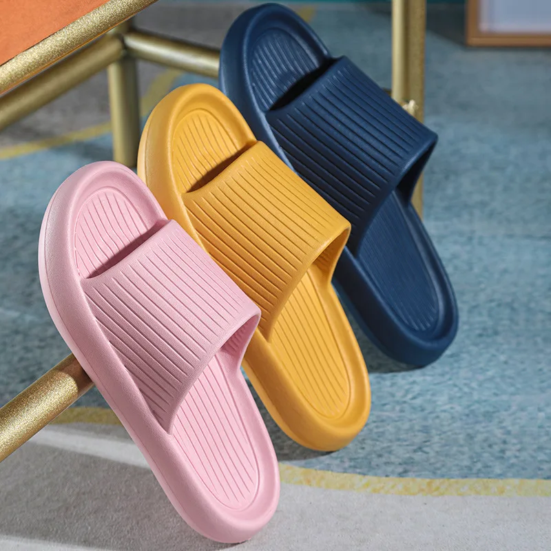 

Thick Platform Horsehold Slippers Women Indoor Bathroom Slides Soft EVA Anti-Slip Home Floor Slides Ladies Summer Shoes