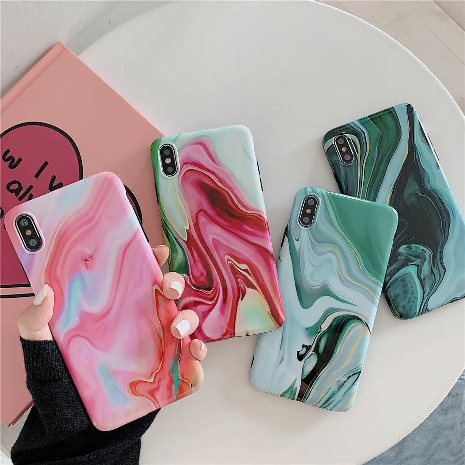 Модный милый мраморный чехол с принтом для телефона Apple iPhone XR funda X 8 7 plus coque 6 6s Xs max |