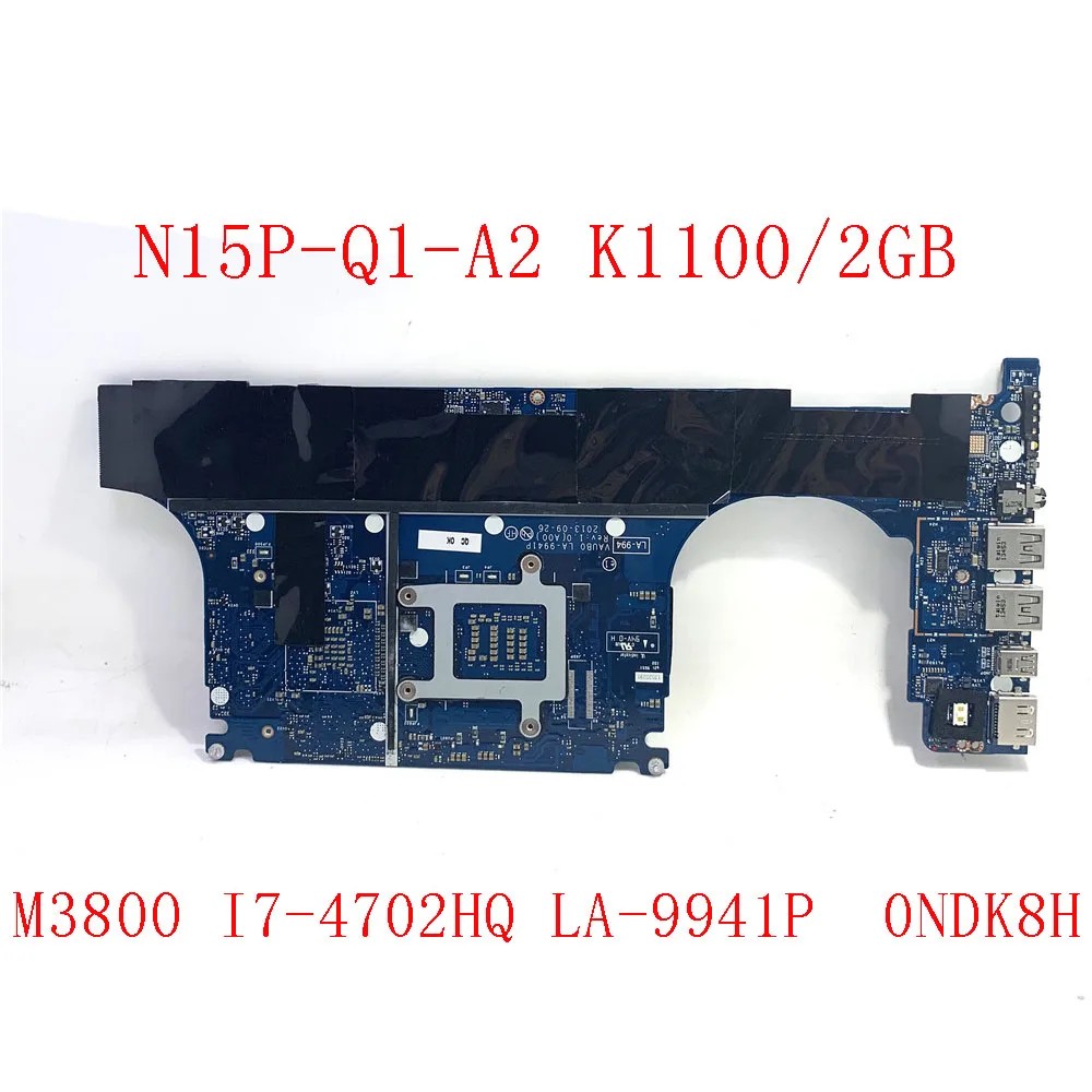 Материнская плата M3800 для ноутбука DELL материнская I7-4702HQ 0NDK8H SR15F LA-9941P K1100/2 ГБ