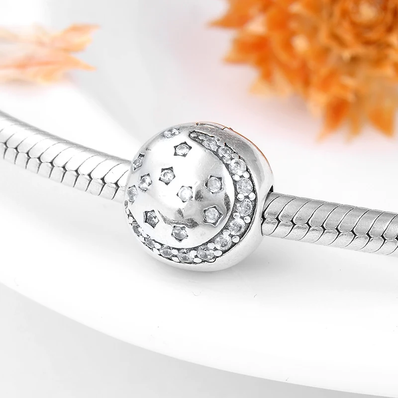 Подвески из стерлингового серебра 925 пробы изящные мирные Звездные месячные